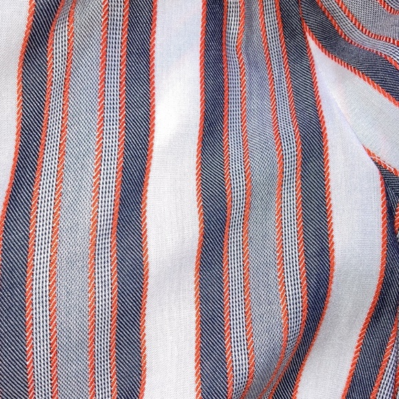 LOFT Outlet striped button down tie front top. - Picture 8 of 8